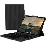 URBAN ARMOR GEAR Rugged Keyboard Case Apple iPad 10,9 Zoll (10. Generation 2022) Hülle inkl. Tastatur mit Trackpad [QWERTZ Layout, LED-Hintergrundbeleuchtung, Apple Pencil Halterung] in schwarz