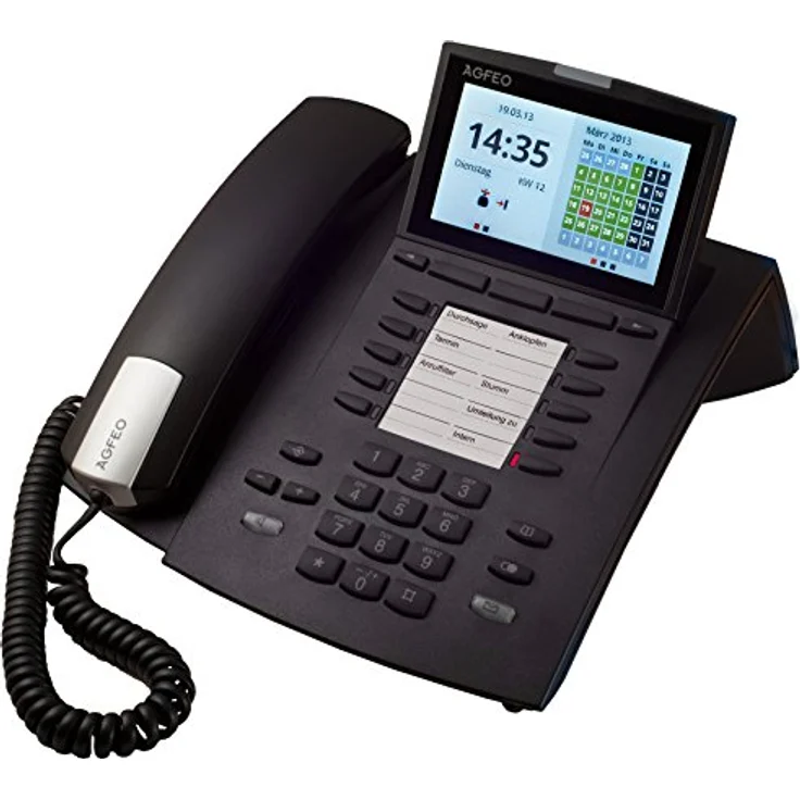 Agfeo ST45 Systemtelefon für Büroprofis (10,9 cm (4,3 Zoll) Display, VIPlight, Timerfunktion) schwarz – Bild 2