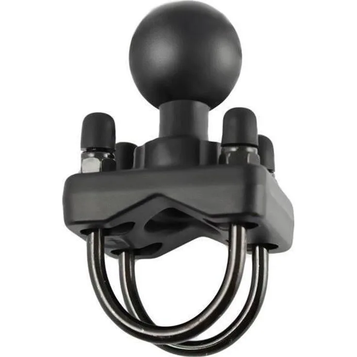 RAM Mounts RAM-235-1U, Smartphone Halterung mit doppelter U-Bolzenbasis, C-Größe, geeignet für Schienen von 1,25 bis 1,5 Zoll, Weiss