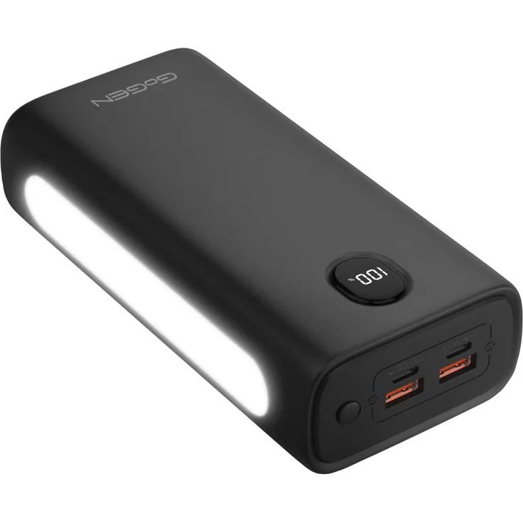 GoGen PB300003B, Powerbank mit 30000 mAh, Schwarz