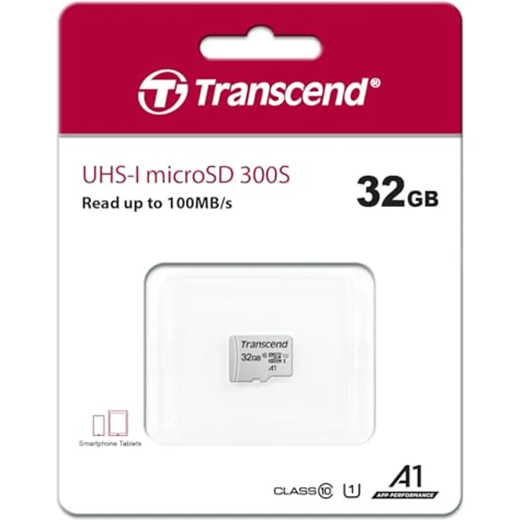 Transcend Highspeed 32GB  micro SDXC-SDHC Speicherkarte (für Smartphones, etc. und Digitalkameras) - Class 10, UHS-I, A1 TS32GUSD300S – Bild 2
