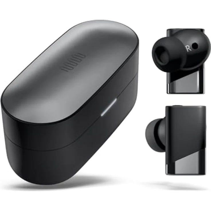 Status Pro X Wireless Earbuds, Triple Speaker Driver mit Hi-Res Audio und 52dB ANC, 6 Beamforming Mics, Bluetooth 5.3, Schwarz – Bild 1