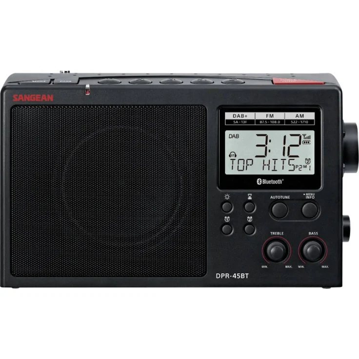 Sangean DPR-45BT Tischradio DAB+, AM, FM, Bluetooth®, 60 Sender, Schwarz