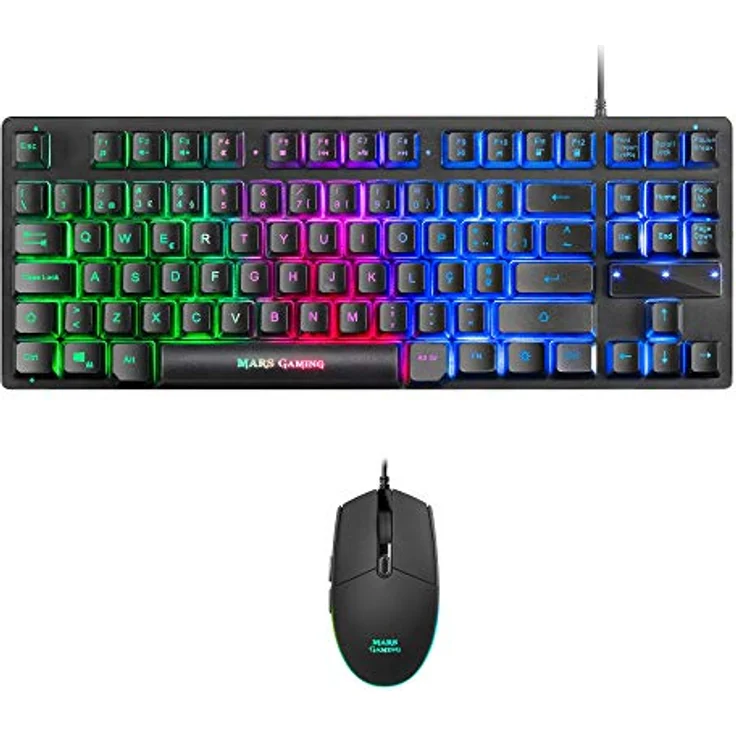 Mars gaming MCPTKL, Gaming H-Mech Tastatur mi Maus-Set, 3200DPI, PT Layout QWERTY – Bild 2
