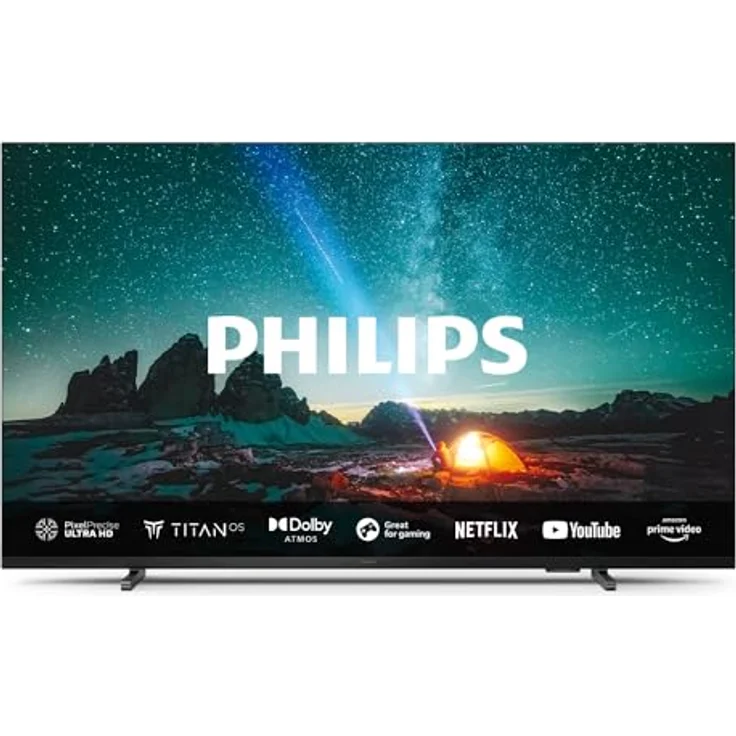 Philips 43PUS7609 4K LED Smart TV - 43-Zoll Display mit Pixel-präziser Ultra HD Titan OS Plattform und Dolby Atmos-Klang. Funktioniert mit Alexa und Google Sprachassistent – Anthrazitgrau – Bild 1