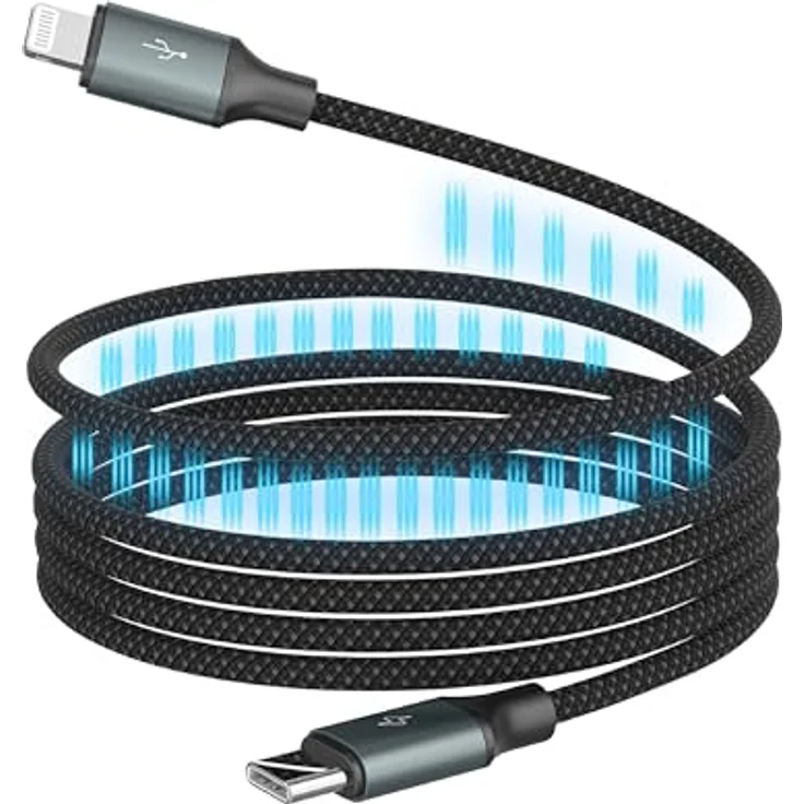 ANSMANN Magnetisches Lightning Ladekabel, USB-C auf Lightning, 27W, kompakt faltbar – Bild 1