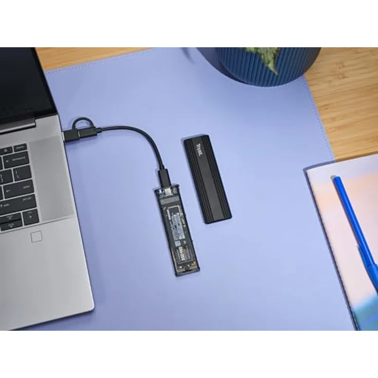 Trust USB-C-Gehäuse für M.2 SSD, ideal zur Festplattenaufbewahrung – Bild 7