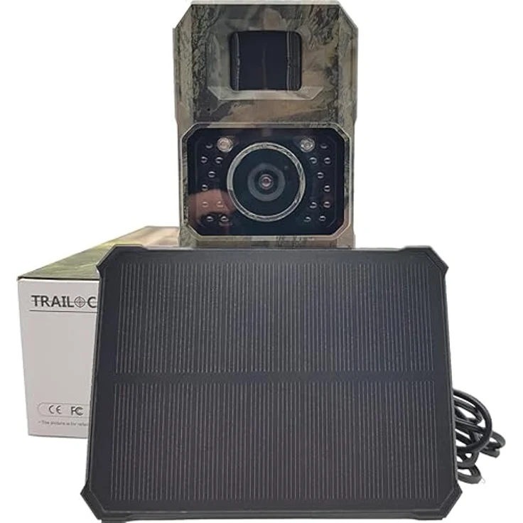 Berger & Schröter Mini Wildkamera, 48 MP Überwachungskamera mit Full HD Video, PIR-Bewegungsmelder und Solarpanel, wetterfest IP66 – Bild 4