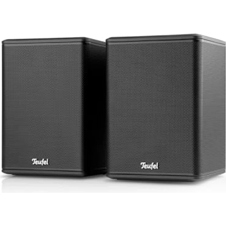 Teufel Effekt 2 Kabelloses, aktives Stereo-Lautsprecher-Paar als Rear-Speaker - Schwarz, erweitertes Set mit höherer Maximallautstärke und abnehmbarem Stromkabel - Preisvergleich – Bild 1