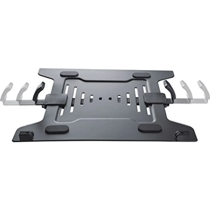 PureMounts PM-Adapt-NB Notebookhalterung für VESA Tischhalterungen, schwarz, mit Silikonfüßen und ausklappbaren Stoppern, kompatibel mit VESA 75x75 und 100x100, für Notebooks von 240mm bis 420mm – Bild 4