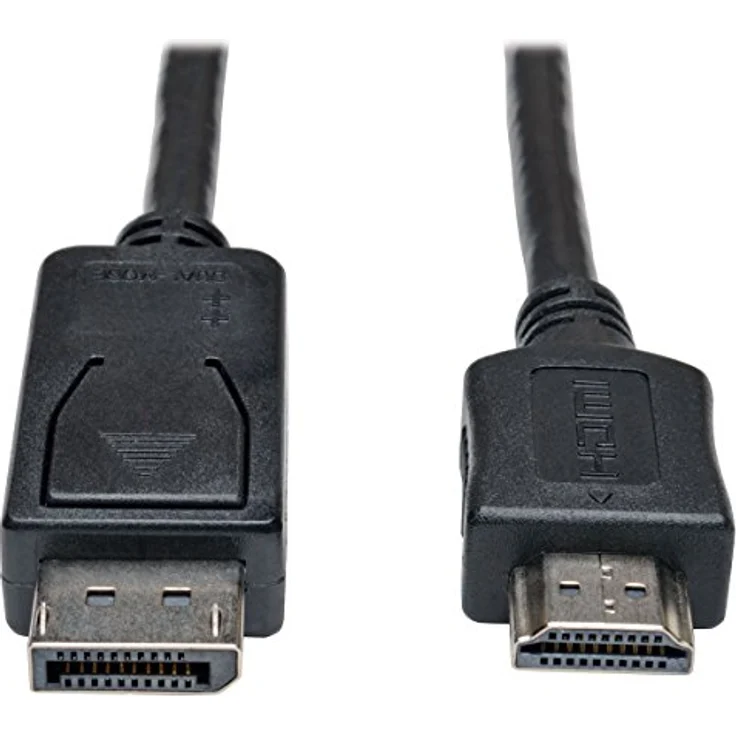 Tripp Lite DisplayPort-auf-HDMI-Adapterkabel, 6,1 m (20 ft.), unterstützt bis zu 1920 x 1080 Auflösung, vergoldete Kontakte – Bild 1