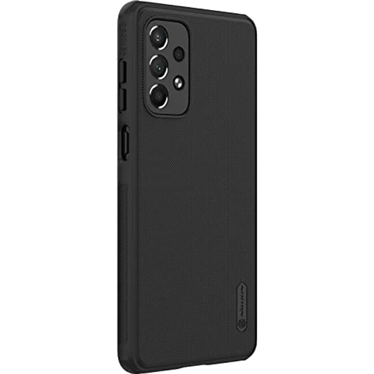 Nillkin Super Frosted Shield Pro, Robuste Handyhülle für Samsung Galaxy A73, Schwarz, Schutz vor Sturzschäden, TPU-Rahmen und PC-Rückseite, Stoßabsorbierende Ecken