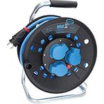 KALLE DAS KABEL Kabeltrommel EXTREME mit 3 Schukosteckdosen H07BQ-F 3G 2,5mm² 25 Meter für Handwerker Heimwerker Baustellen und dem Einsatz im Außenbereich