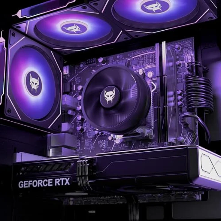 BEASTCOM Q5 Pro Gaming PC, AMD Ryzen 5 4500 6X 3,60GHz, NVIDIA RTX 5060 8GB, 16GB RAM, 1TB NVMe SSD, WiFi 5, Schwarz, Windows 11 Pro – Bild 4