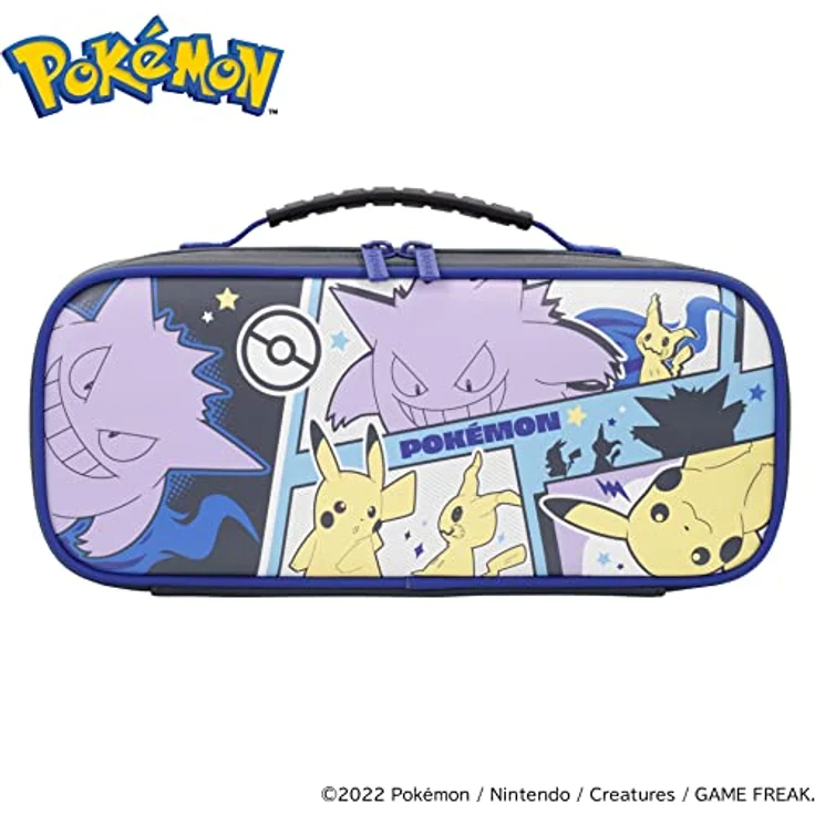 HORI Nintendo Switch Cargo Pouch Compact (Pikachu, Gengar, & Mimikyu) - Split Pad Compact Compatible Travel Case Pokémon - Officially Licensed – Bild 1
