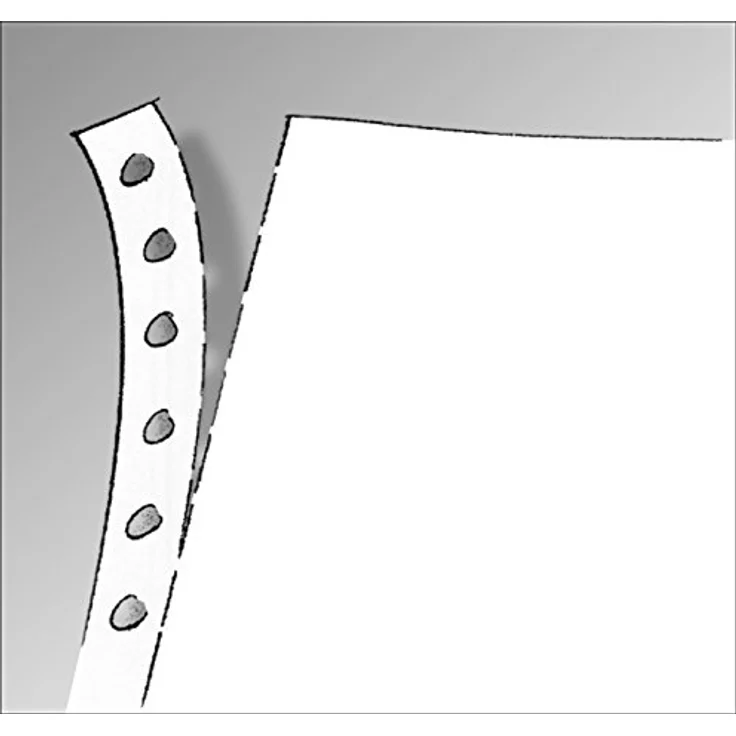 sigel DIN-Computerpapier endlos, 240 mm x 12" (30,48 cm) A4 ,1-fach, 60 g-qm, blanko, Längsperforation Inhalt: 2.000 Blatt (12 249) (PIPRSI12249) – Bild 3