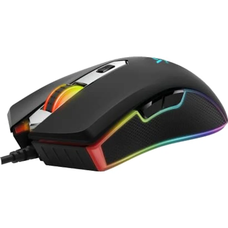 Rapoo V280 USB Optisch 7000DPI rechts Schwarz, Grau – Bild 2