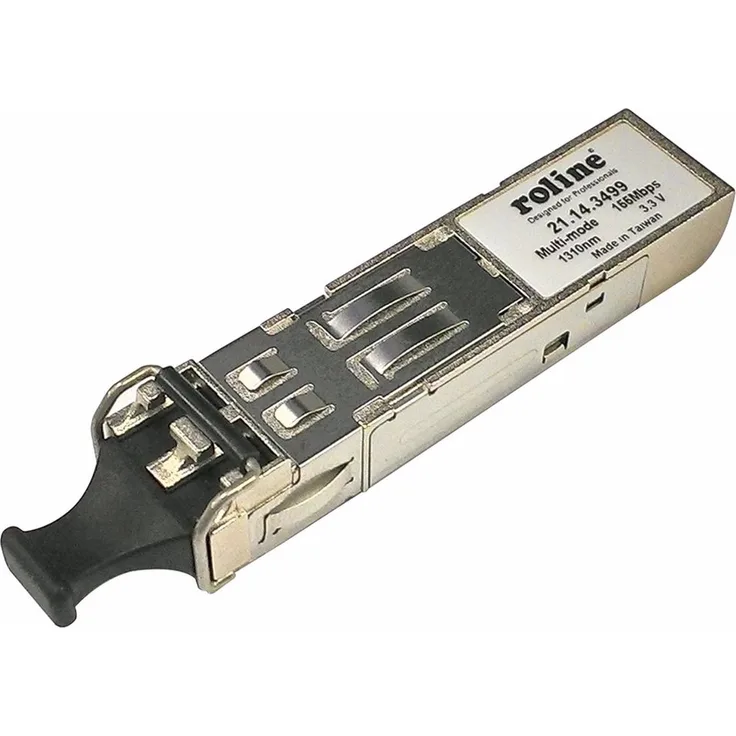 Roline SFP 100Base-FX, Transceiver mit 100 Mbps, maximale Reichweite 2 km, Hot-Swap-fähig, Silber