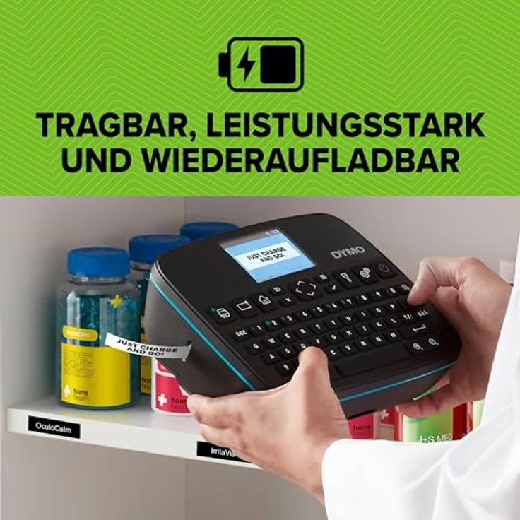 Dymo LabelManager 640CB, tragbares Beschriftungsgerät mit dualer Konnektivität, Farb-Touchscreen, wiederaufladbar, Schwarz – Bild 4