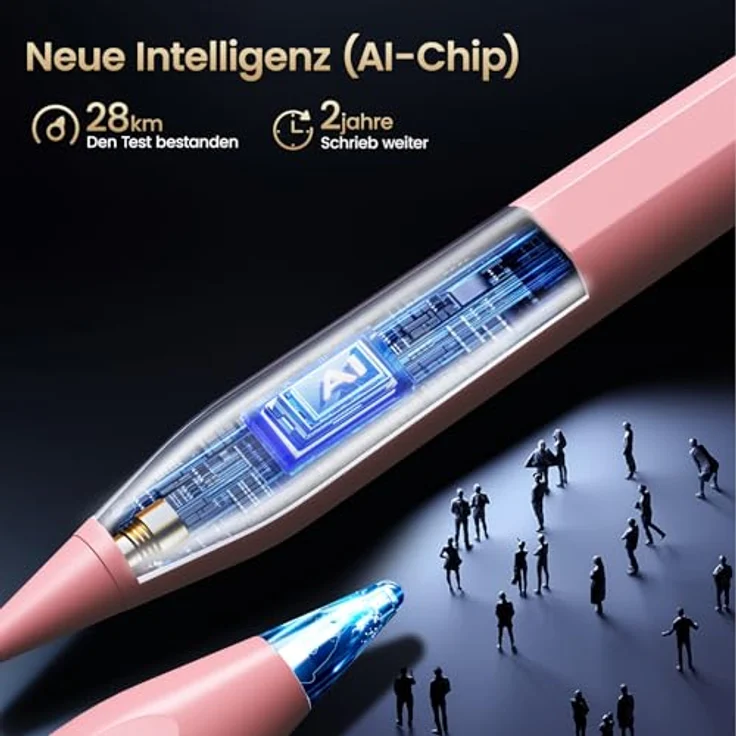 BAZO Stift für iPad 2018-2024, Pencil 2. Generation mit Schnellladefunktion, Palm Rejection und Neigungssensitivität, Rosa – Bild 3