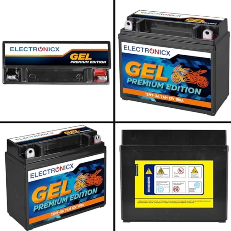 Electronicx GEL-12N7-3A GEL Motorradbatterie 7Ah 12V, wartungsfrei, auslaufsicher und zyklenfest für Motorrad, Roller und Quad – Bild 9