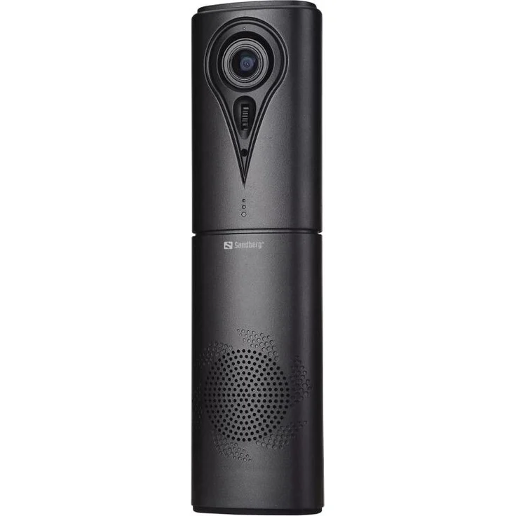 Sandberg 134-23 webcam 2,1 MP 1920 x 1080 Pixel USB 2.0 Schwarz - All-in-1 ConfCam 1080P Remote mit Full HD, Fernbedienung und Weitwinkelobjektiv, Schwarz