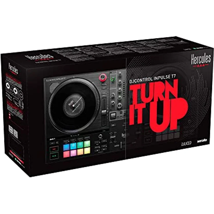 Hercules DJControl Inpulse T7 Motorbetriebener 2-Deck-DJ-Controller in Schwarz – Bild 5