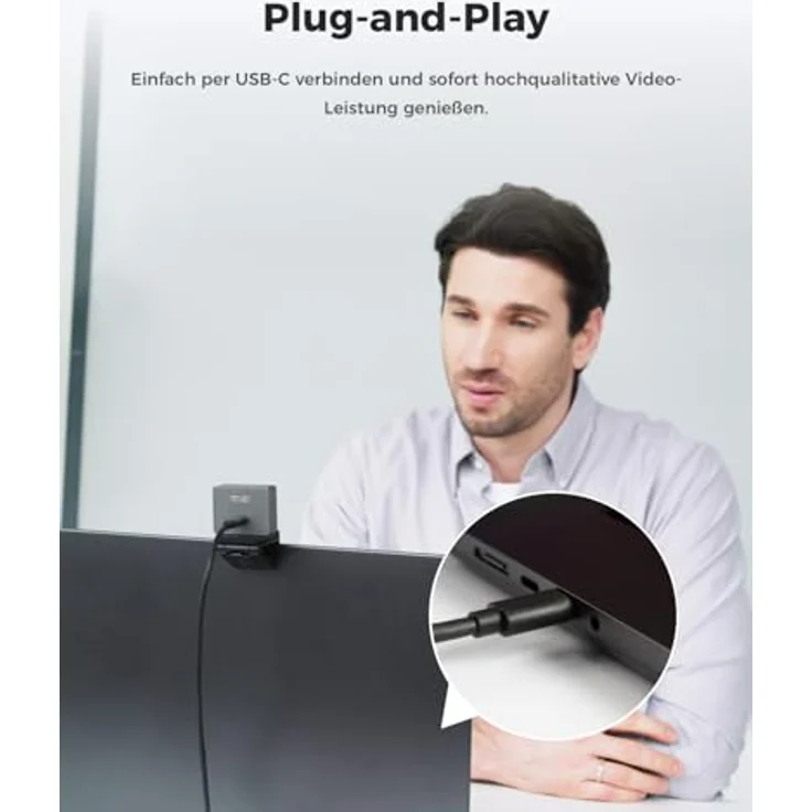 OBSBOT Meet 2 AI-Powered 4K Webcam, AI Framing & Autofokus, HDR Low-Light Correction, Beauty-Modus, Space Grey – Bild 4