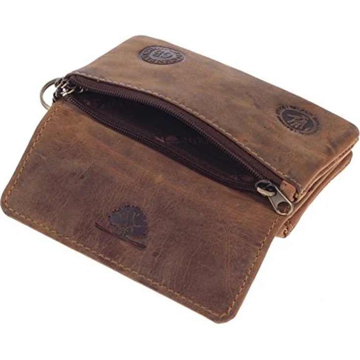 Greenburry Schlüsseltasche Vintage, Leder mit 4 Schlüsselbefestigungen und Münzfach – Bild 5