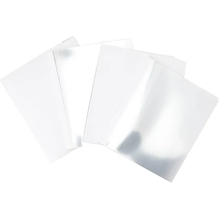 GBC Standard Thermo-Bindemappen, transparente PVC-Vorderseite und seidenmatt weiße Rückseite für sichere Dokumentenbindung