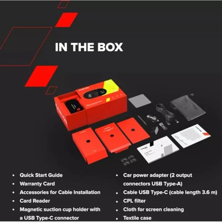 Canyon DVR25GPS, 3.0&amp#039&amp#039 IPS (640x360), touch screen, WQHD 2.5K 2560x1440@60fps, NTK96670, 5 (WLAN, Eingebaute Anzeige, GPS-Empfänger, WQHD), Dashcam, Schwarz – Bild 8