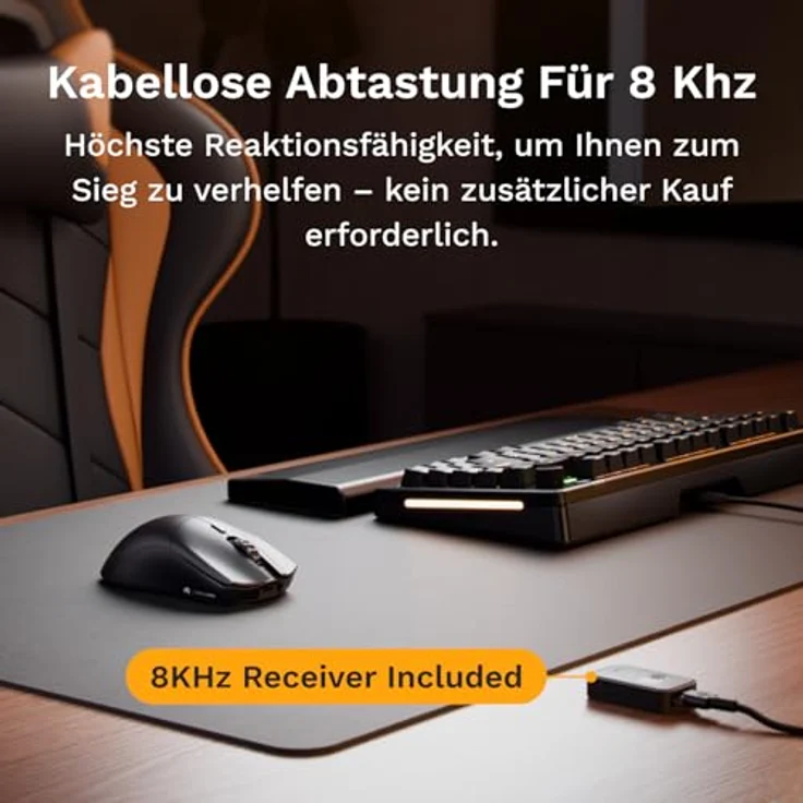 Glorious Series 2 PRO Wireless Gaming Maus, kabellose Gaming-Maus für Rechtshänder, 55 g leicht, 26.000 DPI, 80 Std. Batterielaufzeit, weiß – Bild 4