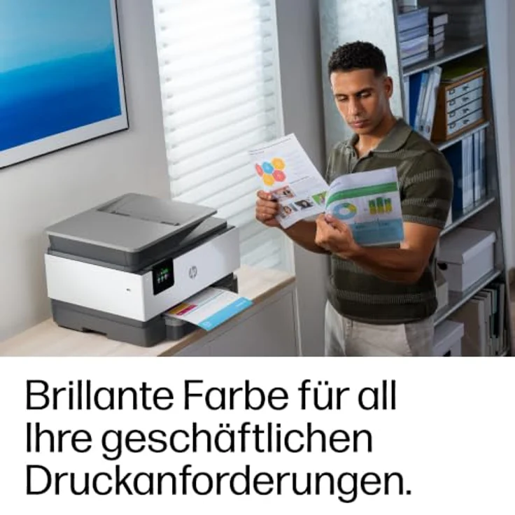 HP OfficeJet Pro 9132, All-in-One 4 in 1 Farb-Tintenstrahl-Multifunktionsdrucker grau, Duplex-Druck, HP Instant Ink-fähig, 25 ISO-Seiten/Min. – Bild 8