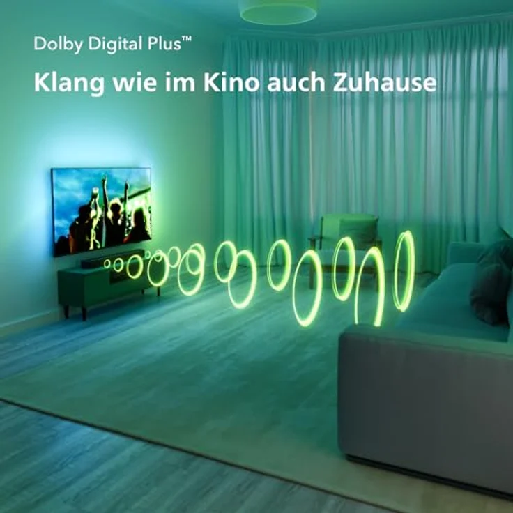 Philips TAB5109 Soundbar 2.0-2 Kanal 120W, DTS Virtual X, Bluetooth 5.4, HDMI ARC, optische Verbindung und USB-Konnektivität - Dunkelgrau – Bild 5