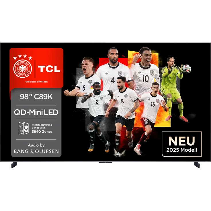 TCL 98C89K, 98 Zoll QD-Mini LED Smart-TV, 4K HDR, WLAN, Schwarz