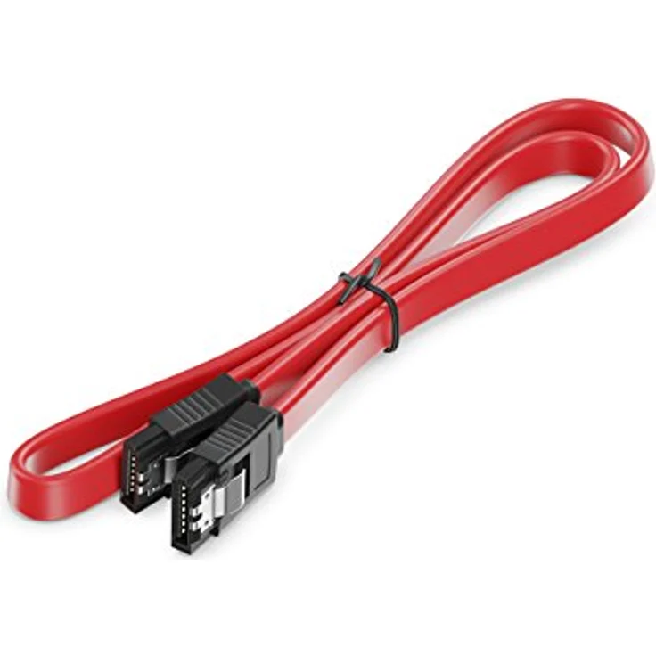 deleyCON [0,5m] S-ATA 3 Kabel - flexibles PREMIUM SATA 3 HDD / SSD Datenkabel mit Clip - 2x Stecker gerade - bis 6 GBit/s - Länge: 50cm / Farbe: Rot – Bild 5