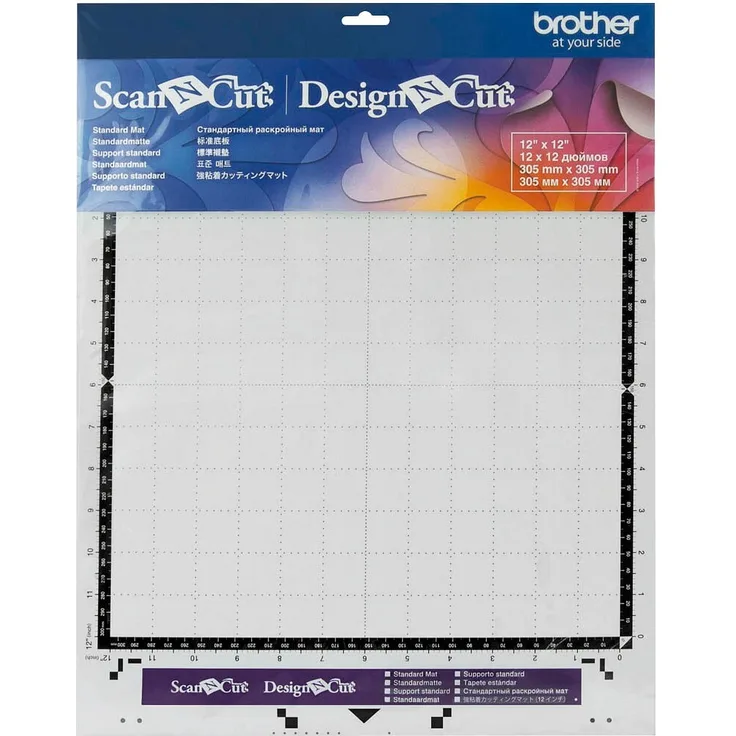 Brother CAMATSTD12 Schneidematte für Schneideplotter, 305 x 305 mm, normal klebend, geeignet für 0,3 - 1,5 mm dickes Material