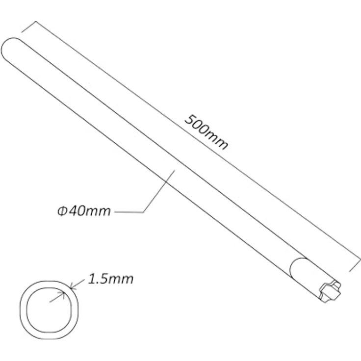 Maclean MCTV-931 Antennenmast, verzinkter Stahl, 50 cm, Rohrdurchmesser 40 mm, erweiterbar, Wandstärke 1,5 mm – Bild 4