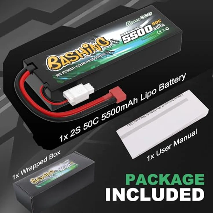Gens ace Modellbau-Akkupack (LiPo) 7.4V 5500 mAh Zellen-Zahl: 2 50 C Box Hardcase T-Stecksystem – Bild 2