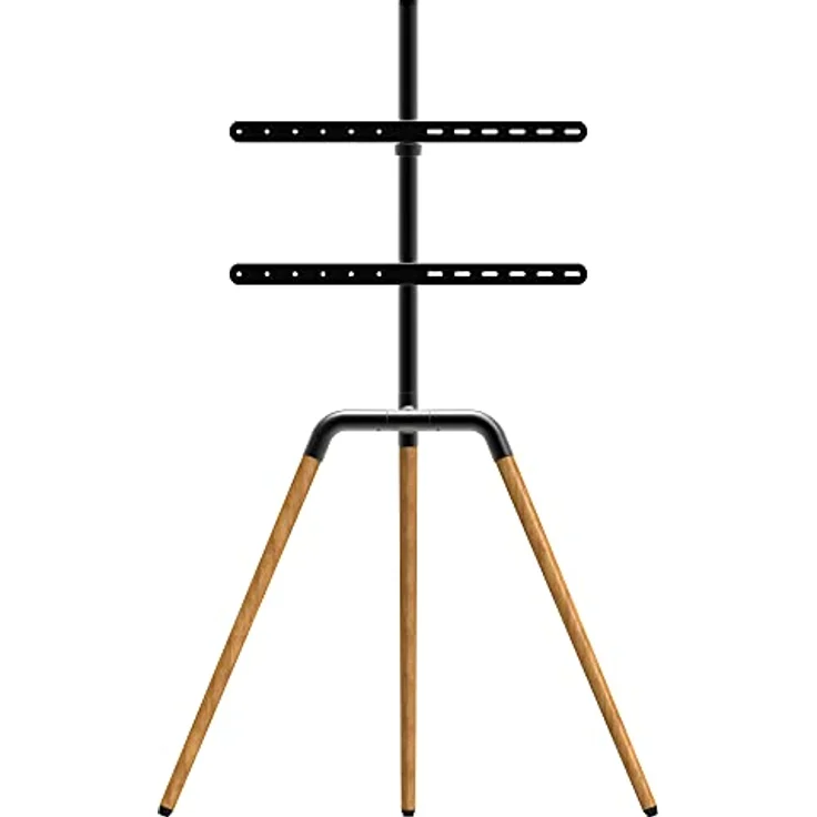 kalb TV Standhalter Buche - VESA bis max. 600x400 für 45-65 Zoll max. 40kg, schwarz – Bild 3