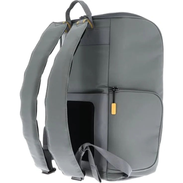 Mandarina Duck Smart Duck Backpack, Laptoprucksack mit Laptopfach, grau, wasserabweisendes Material, gepolsterte Träger, vielseitige Taschen – Bild 4