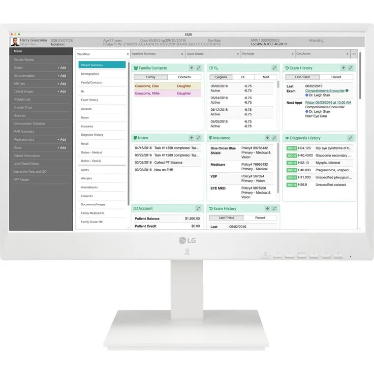 LG Thin Client 24CN670W-AP.AEU All-in-One 23,8 Zoll 1920x1080 8GB 128GB SSD W10 IoT, Weiß, RFID, Quad-Core-Prozessor
