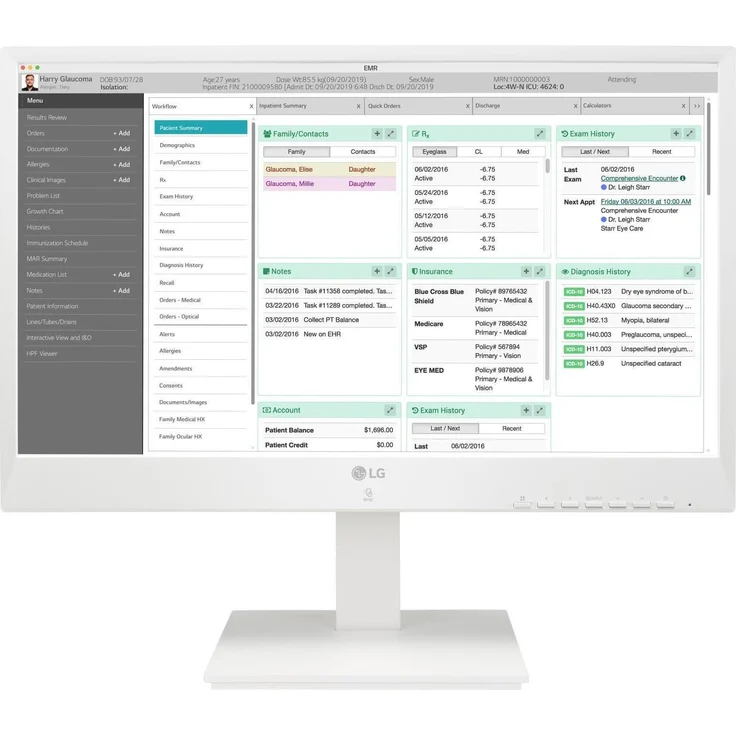 LG Thin Client 24CN670W-AP.AEU All-in-One 23,8 Zoll 1920x1080 8GB 128GB SSD W10 IoT, Weiß, RFID, Quad-Core-Prozessor