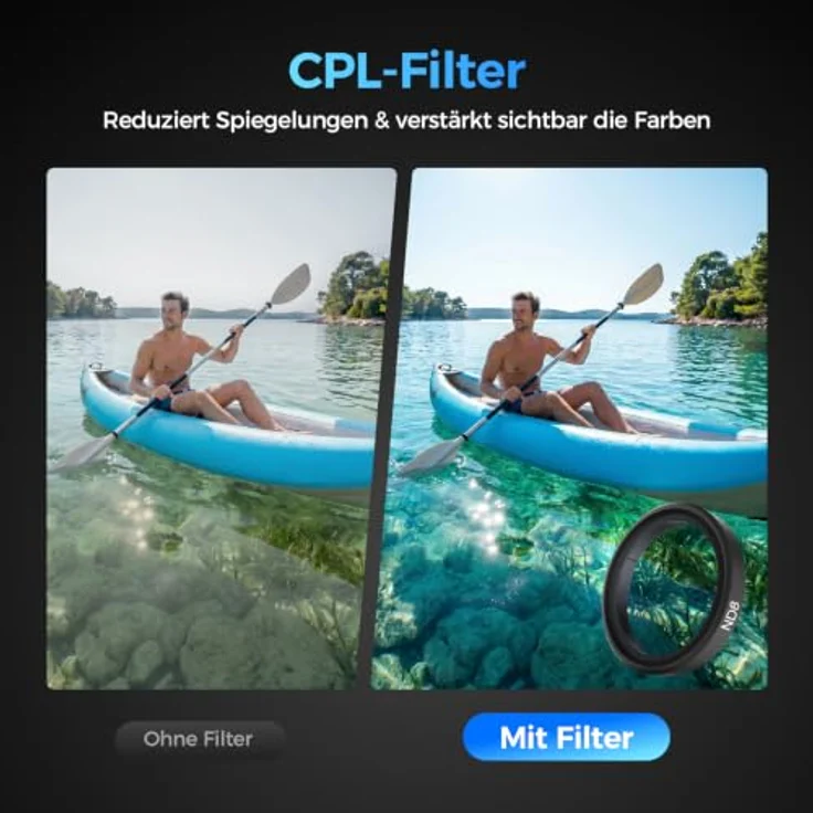 Rollei Filter-Set CPL & ND8 für DJI Osmo Action 6, Kamera-Filter mit optischem Glas und Schnellmontage – Bild 5