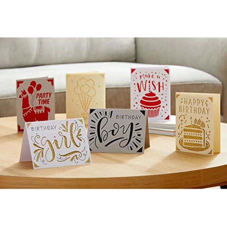 Cricut Glitzer & Glam Kartenset, A2-Format mit Einsteckkarten in Taupe, Creme und Weiß, für Cricut Joy – Bild 4