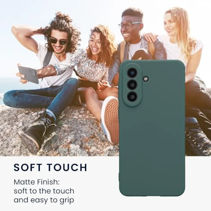 kwmobile Handyhülle für Samsung Galaxy A57 5G - weiches Silikon Case in Blaugrün, rutschfest und reißfest mit erhöhtem Rahmen – Bild 4