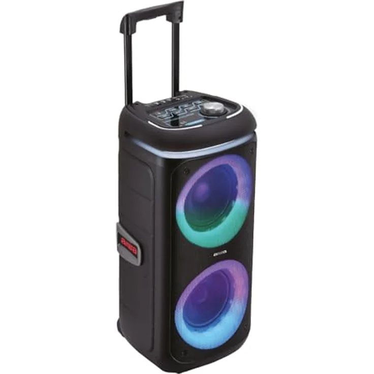 Aiwa KBTUS480, Tragbarer Bluetooth-Lautsprecher mit 40 W RMS, schwarz, 6 Stunden Akkulaufzeit, Bluetooth 5.0, FM-Radio – Bild 6