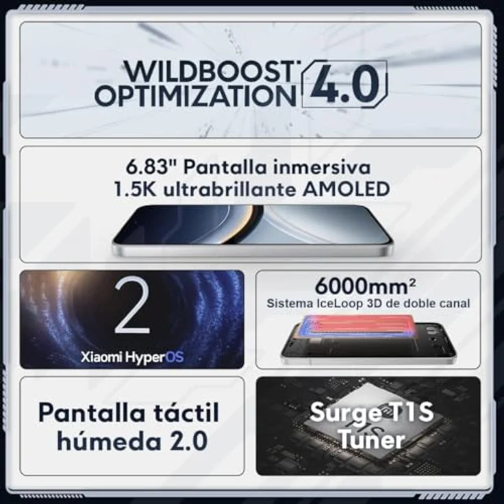 Xiaomi Poco F7 (512 GB, Silver, 6.83", Dual SIM, 5G), Smartphone, Silber – Bild 4