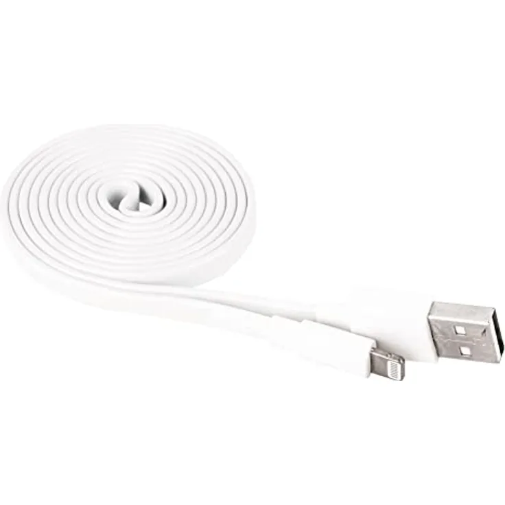 EMOS Ladekabel USB-A auf Lightning-Stecker für iPhone/iPad, MFi-zertifiziert, 1 m Kabel, High Speed Datenübertragung 480 Mbit/s, Anschlusskabel weiß