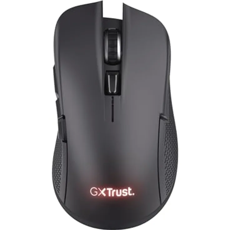 Trust GXT931 YBAR MULTI, Kabellose Gaming-Maus mit 7200 DPI, ergonomisch für Rechtshänder, Schwarz